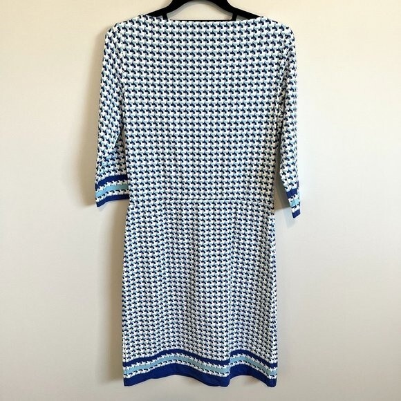 J.McLaughlin Geometric Pattern 3/4 Sleeve dress - Picture 3 of 8